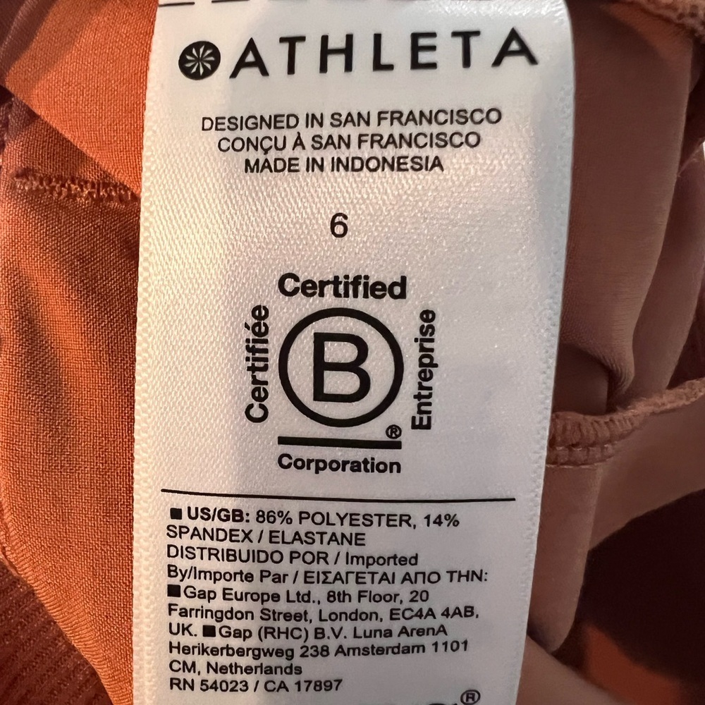Athleta Brooklyn Ankle Pants High Rise Size 6 Orange Pull On - Picture 14 of 14